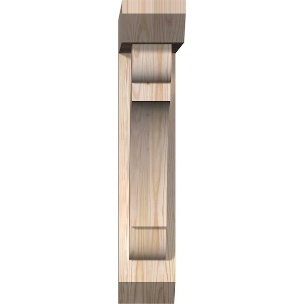 Olympic Slat Smooth Bracket W/ Offset Brace, Douglas Fir, 5 1/2W X 20D X 28H